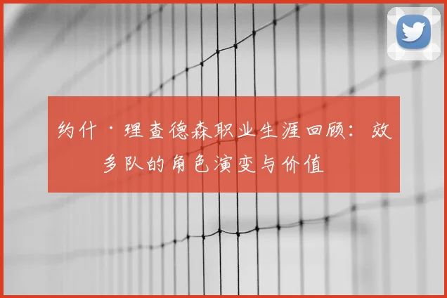 约什·理查德森职业生涯回顾:效力多队的角色演变与价值