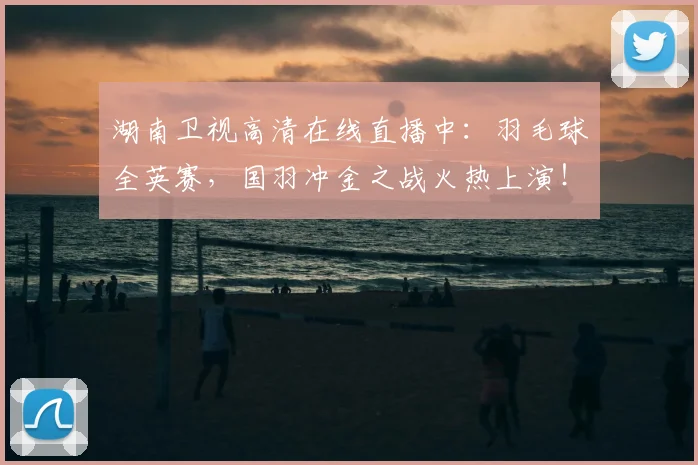 湖南卫视高清在线直播中：羽毛球全英赛，国羽冲金之战火热上演！
